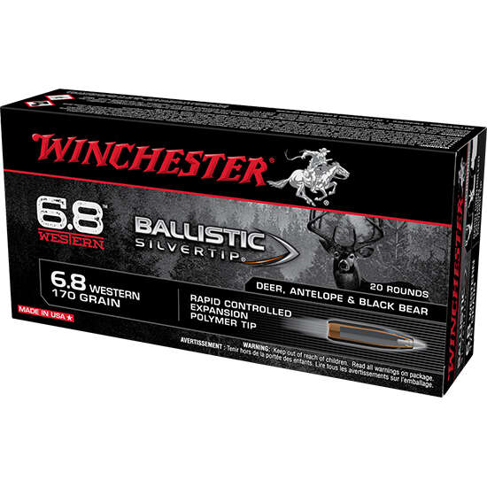 Ammunition Winchester Ammunition Ballistic Silvertip WIN 6.8 WSTN BLSTC TIP 170GR 20/200